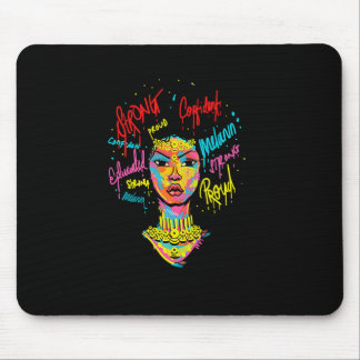 African Queen Strong Woman Black History Month Pro Mousepad