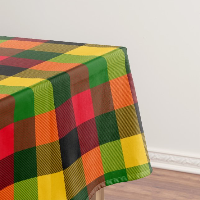  African Rasta Reggae Colours Plaid Pattern Design Tischdecke (Von Creator hochgeladen)