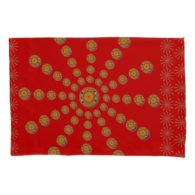 African Red Polka dot design Duvet Kissenbezug (Vorderseite)