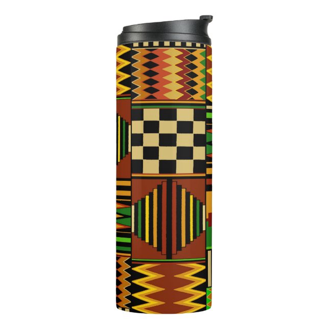 African Royal Kente Cloth Design Thermosbecher (Nach links gedreht)