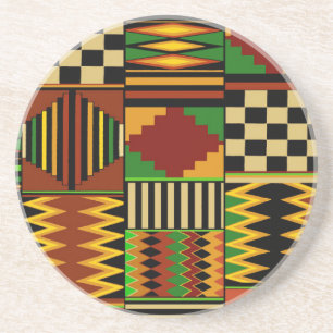 African Royal Kente Cloud Design Getränkeuntersetzer