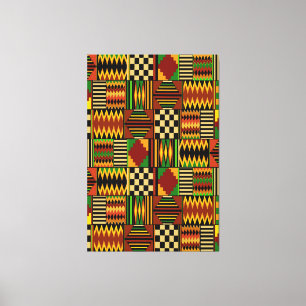 African Royal Kente Cloud Design Leinwanddruck