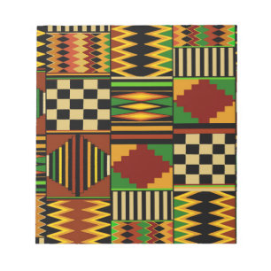 African Royal Kente Cloud Design Notizblock