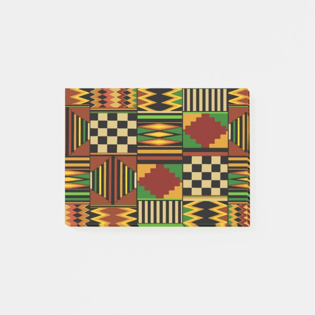 African Royal Kente Cloud Design Post-it Klebezettel (Vorderseite)