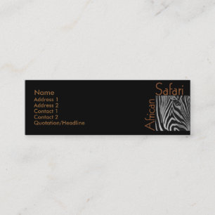 African Safari Business Card Mini Visitenkarte