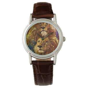 African Safari Fantasy Lions Armbanduhr
