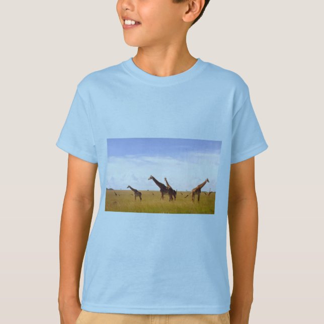 African Safari Giraffe Kenya Nairobi Nationalpark T-Shirt (Vorderseite)