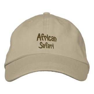 African Safari Khaki Bestickte Baseballkappe