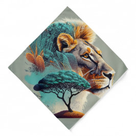 African Safari Lion Head Halstuch