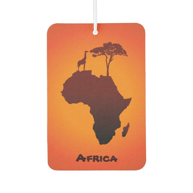 African Safari Map - Air Freshener Autolufterfrischer (Vorderseite)