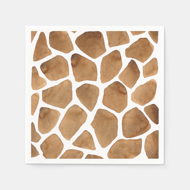 African Safari | Muster für Wasserfarben Serviette (Vorderseite)