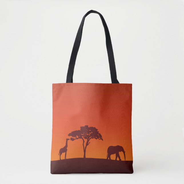 African Safari Silhouette - Allround-Over-Print-Ta (Vorderseite)