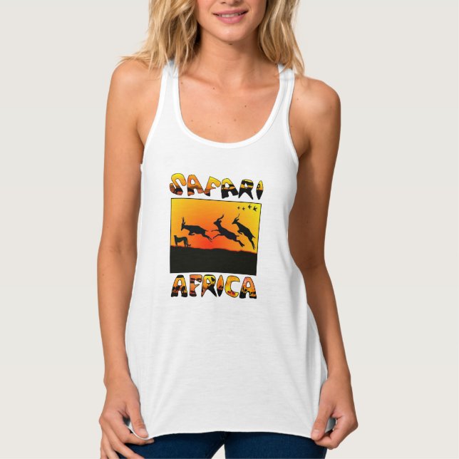 African Safari Sunset Ladys Top (Vorderseite)