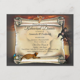 African Safari Sunset Probe Dinner Einladung