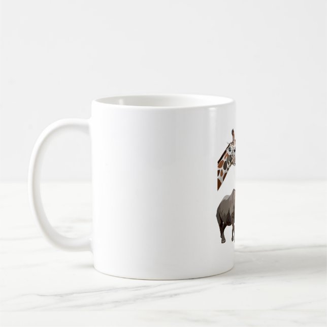 African Safari Wildlife Design Giraffe Kaffeetasse (Links)