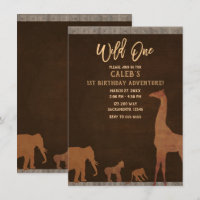 African Safari Zoo Vintag WILD ONE 1. Party