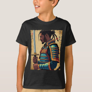 African Samurai Vintag Afro American Bushido Warr T-Shirt