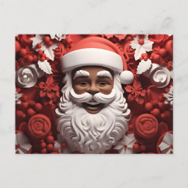 African Santa Black Claus Melanin Weihnachten Postkarte