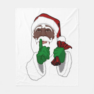 African Santa Christmas Blanket Santa Blanket Fleecedecke