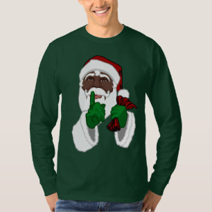 African Santa Clause Shirt Black Santa Shirts