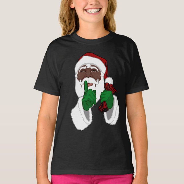 African Santa Clause Shirt Kid's Santa Sweatshirts (Vorderseite)