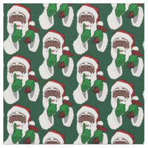 African Santa Fabric Black Santa Weihnachtsstoffe Stoff