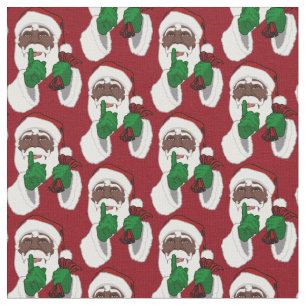African Santa Fabric Black Santa Weihnachtsstoffe Stoff
