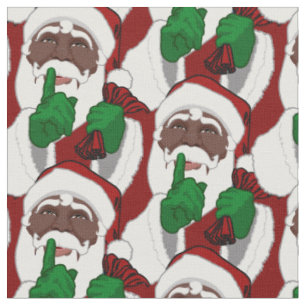 African Santa Fabric Black Santa Weihnachtsstoffe Stoff
