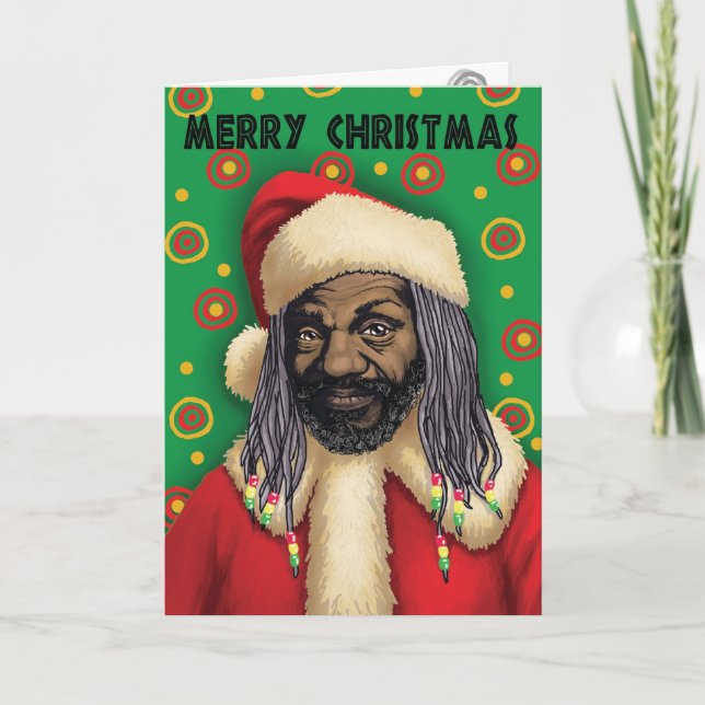 African Santa Gruß ! Feiertagskarte (Vorderseite)
