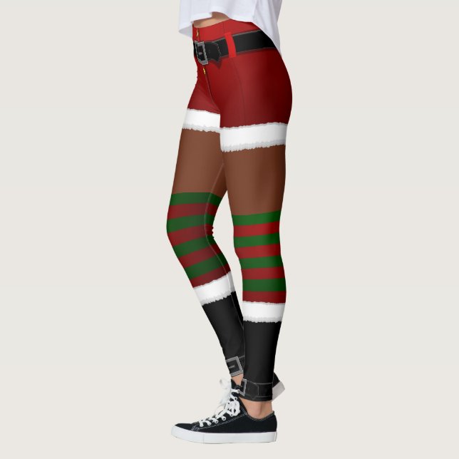 African Santa Leggings Funny Christmas Leggings (Links)