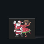 African Santa Mrs Claus Tanzen American Christmas Feiertagspostkarte<br><div class="desc">African Santa Mrs Claus Tanzen American Christmas</div>