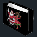 African Santa Mrs Claus Tanzen American Christmas Große Geschenktüte<br><div class="desc">African Santa Mrs Claus Tanzen American Christmas</div>