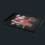 African Santa Mrs Claus Tanzen American Christmas Schneidebrett<br><div class="desc">African Santa Mrs Claus Tanzen American Christmas</div>