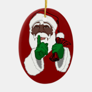 African Santa Ornament Black Santa Weihnachtsdekor