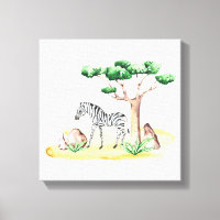 African Savanah Zebra Acacia Tree Nature