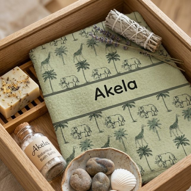 African Savanna Pattern Badhandtuch Set (Von Creator hochgeladen)