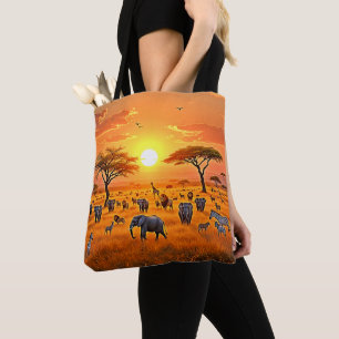 African Savanna Sunset Art