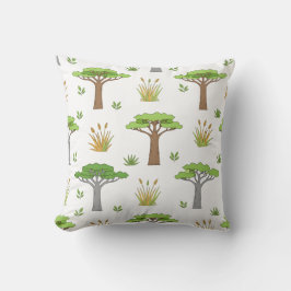 African Savanna Trees and Grasslands Cushion Kissen