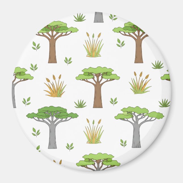African Savanna Trees and Grasslands Cushion Magnet (Vorne)