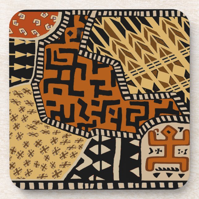 African Shaman Earth Spirits Getränkeuntersetzer (Vorderseite)