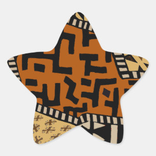 African Shaman Earth Spirits Stern-Aufkleber