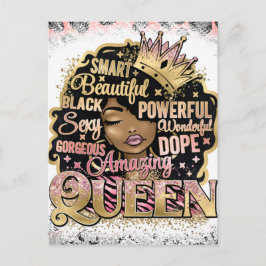 African Sista Black Queen Melanin Sistas Fun Postkarte