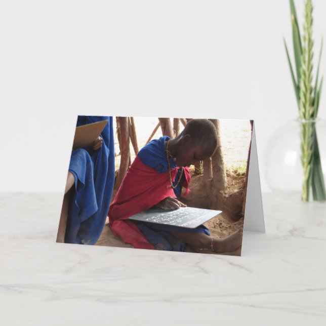 African Student Greeting Card Karte (Vorderseite)