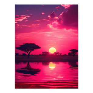 African Sunset Fotodruck