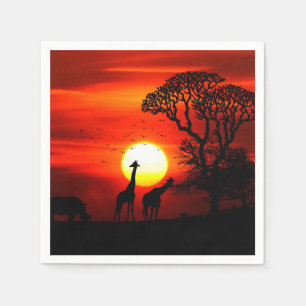 African Sunset Napkins Serviette