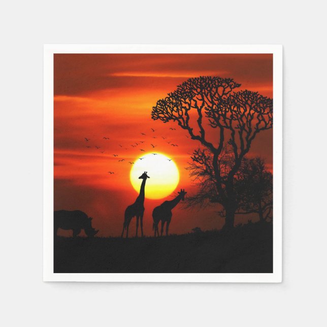 African Sunset Napkins Serviette (Vorderseite)