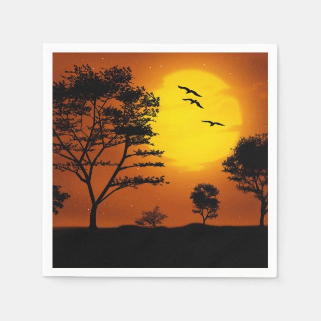 African Sunset Serviette (Vorderseite)