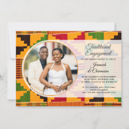 African TRADITIONAL ENGAGEMENT Ghana Kente Einladung