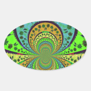 African Traditional Hakuna Matata Colors.png Ovaler Aufkleber