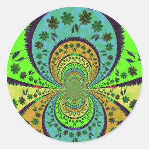African Traditional Hakuna Matata Farben.png Runder Aufkleber